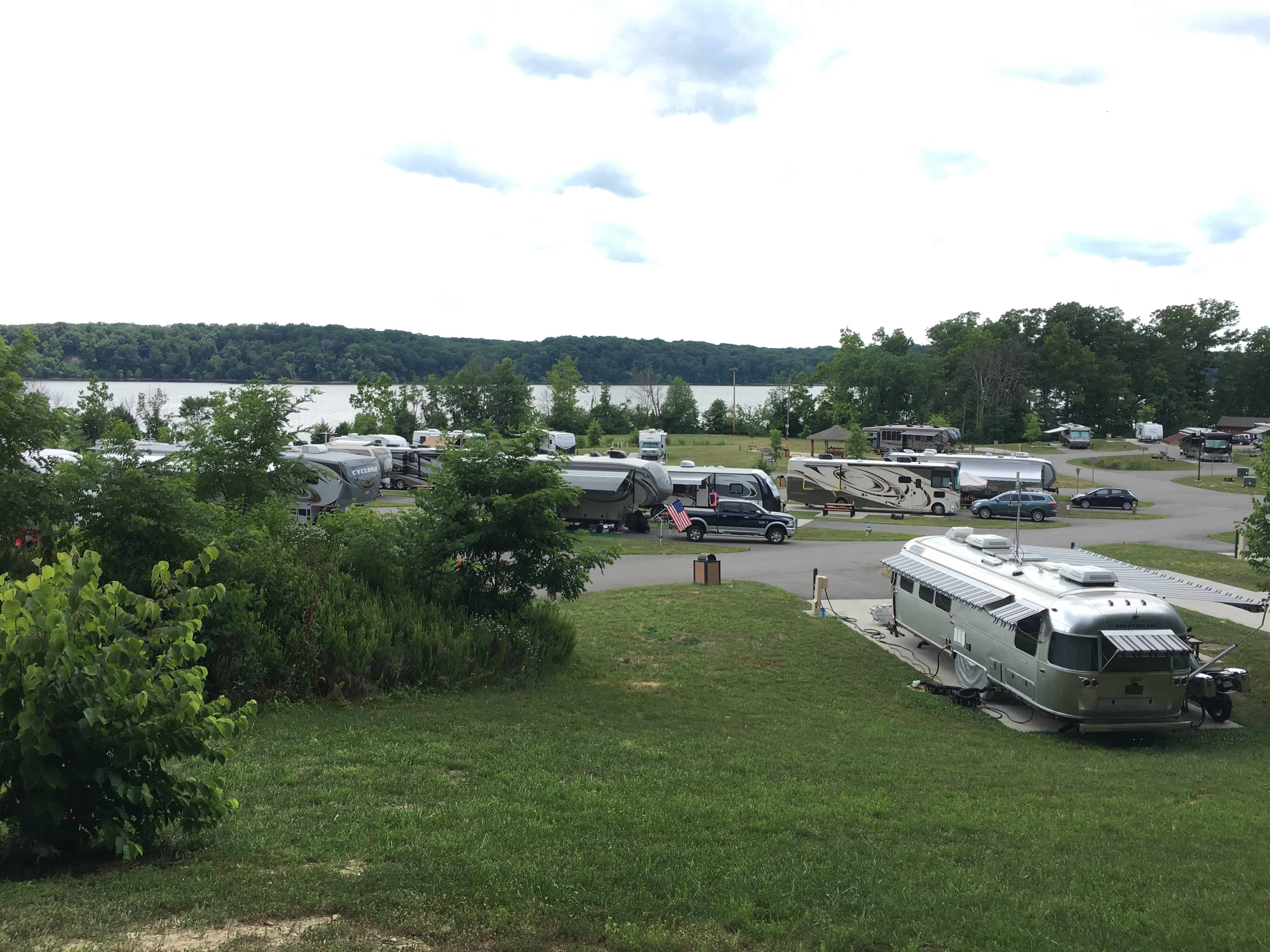 view of Fort Belvoir Travel Camp along the Potomac