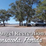 Blue Angel Recreation Area Military Campground. Operated by Pensacola Naval Air Station, this campground has RV sites, tent sites, and cabins.