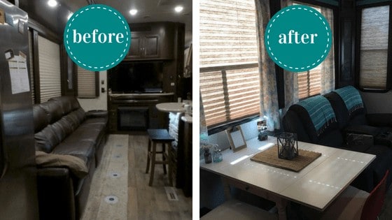 We changed the furniture in our RV during the remodel. 