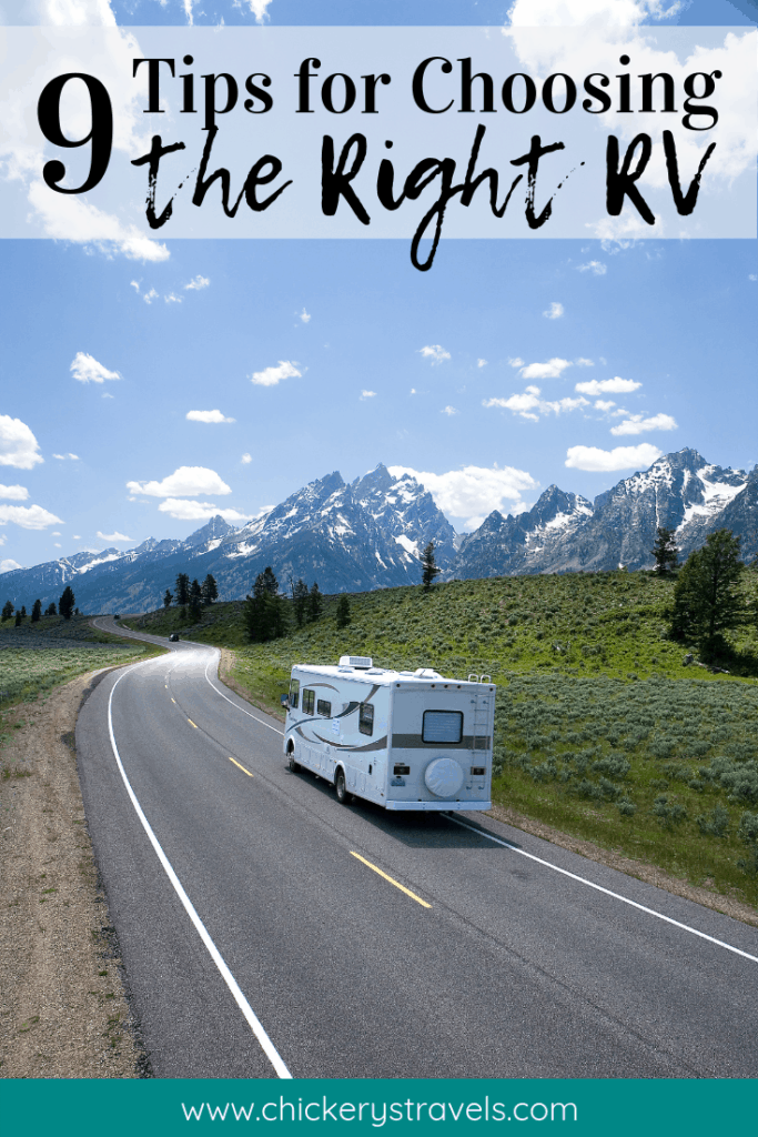 Learn 9 tips to help you choose the right RV for your camping style. These strategies apply whether you are looking for a motorhome, fifth wheel, travel trailer, or even a tiny camper. 