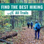 Image of hikers using the All Trails app