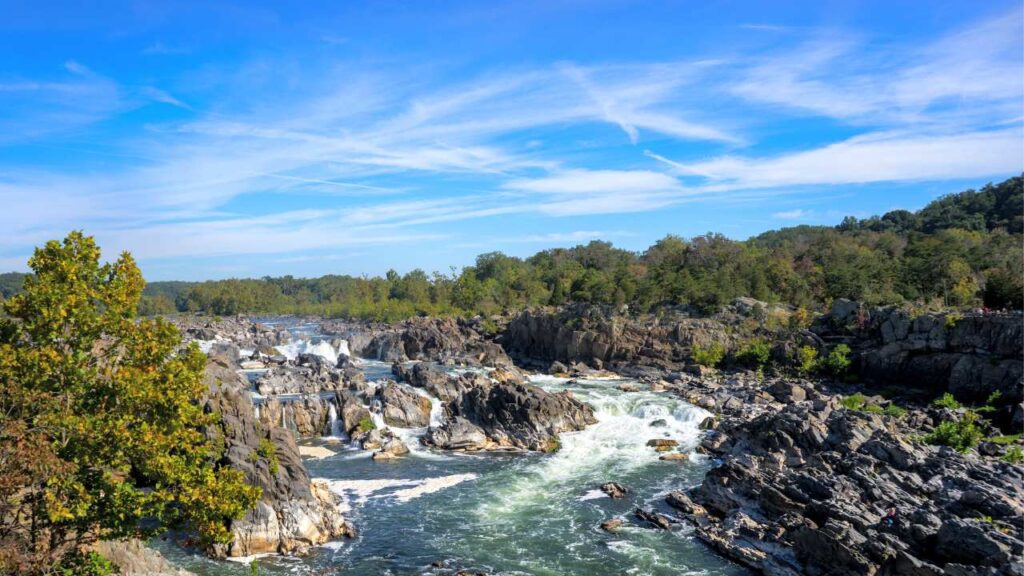 The falls on the Potomac River at Great Falls Park in Virginia