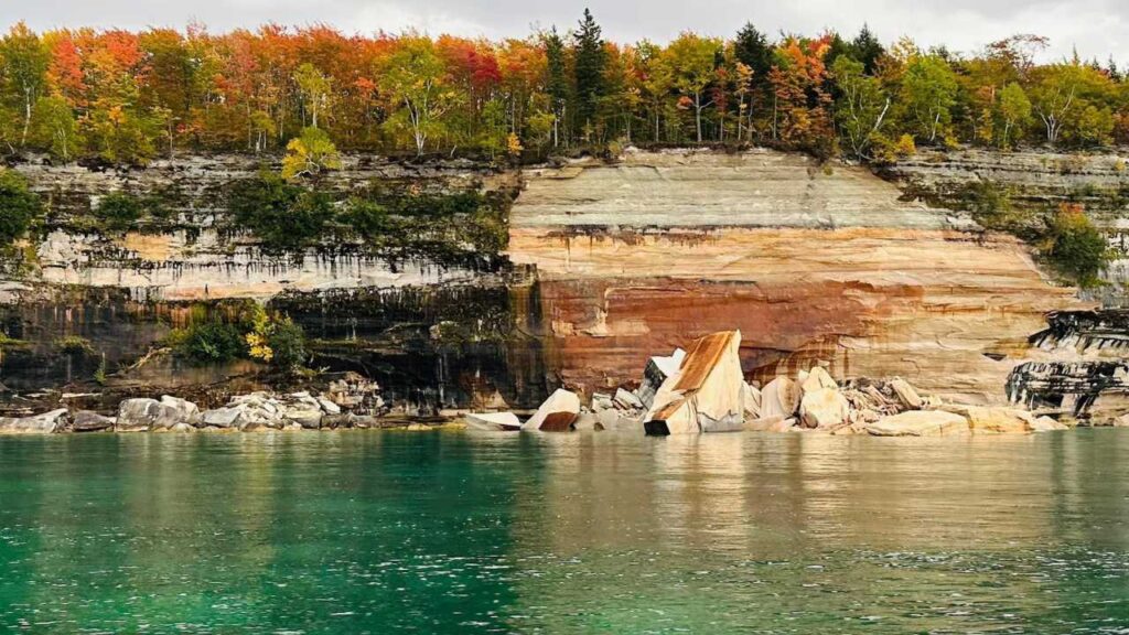 Fall foliage at Pictured Rocks National Lakeshore