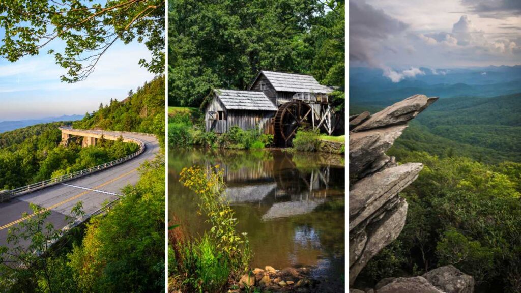 Views of Mabry Mill and Humpback Rocks on the Blue Ridge Parkway